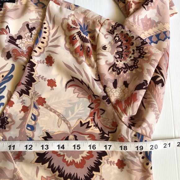 Basque 12 Pink Long Sleeve Lightweight Faux Wrap Blouse Top Workwear Business - Picture 7 of 8